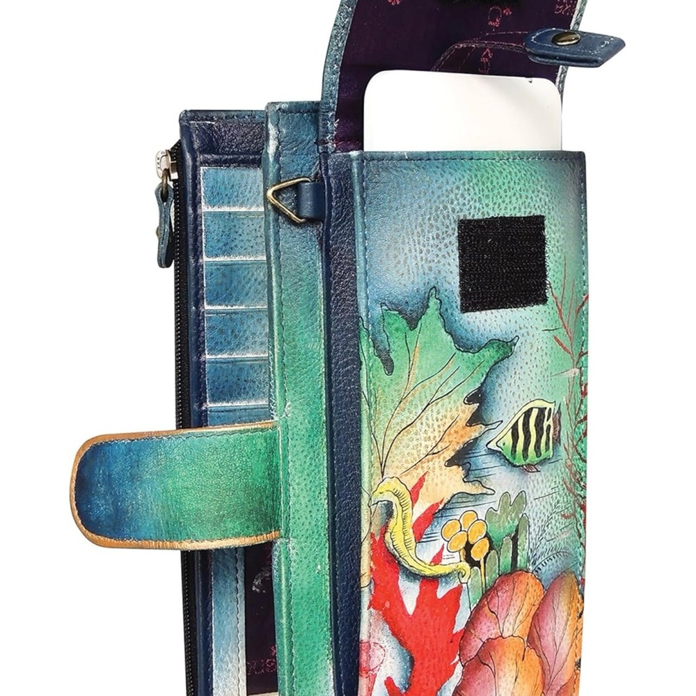Colorful Parrot Print Women's Bag and matching wallet - Picture 5 of 11